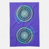 Lila Hintergrund Blaue grüne Medaille Handtuch (Vertikal)