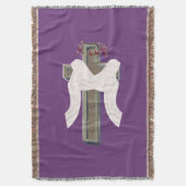 Lila Hintergrund der Baumwolldecke Decke (Vorderseite Vertikal)