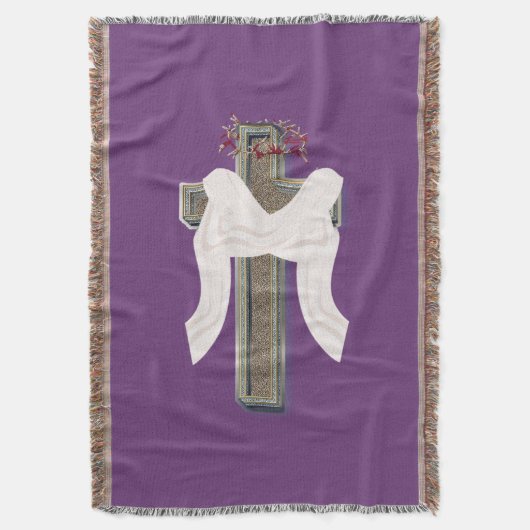 Lila Hintergrund der Baumwolldecke Decke (Vorderseite Vertikal)