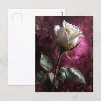 Lila Hintergrund der Rose Postkarte