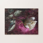 Lila Hintergrund der Rose Puzzle (Horizontal)