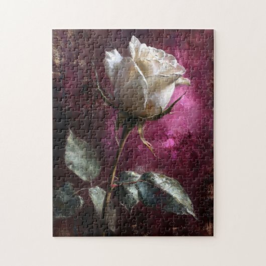 Lila Hintergrund der Rose Puzzle (Vertikal)