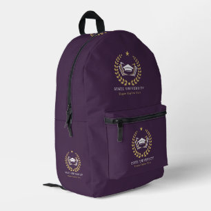 Lila Hintergrund für das Logo der benutzerdefinier Bedruckter Rucksack