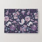 Lila Hintergrund Große Blütenmuster nahtlos Muster Button (Vorderseite)