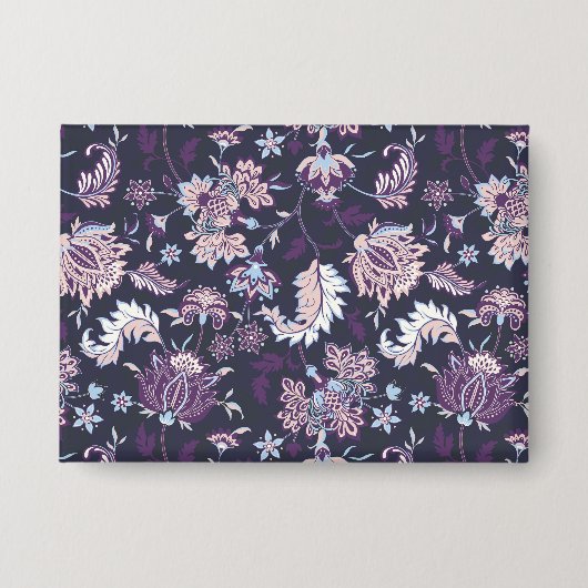 Lila Hintergrund Große Blütenmuster nahtlos Muster Button (Vorderseite)