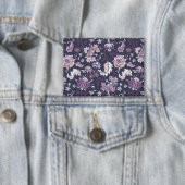 Lila Hintergrund Große Blütenmuster nahtlos Muster Button (Insitu)