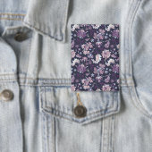 Lila Hintergrund Große Blütenmuster nahtlos Muster Button (Insitu)