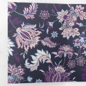 Lila Hintergrund Große Blütenmuster nahtlos Muster Dreifach Gefaltete Ankündigung (Innen Erste Seite)