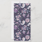 Lila Hintergrund Große Blütenmuster nahtlos Muster Karte (Vorderseite)