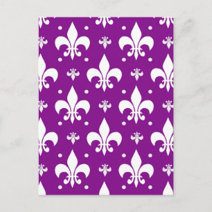 Lila Hintergrund Lilienmuster Design Postkarte