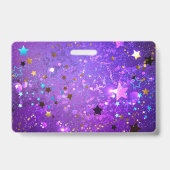 Lila Hintergrund mit Sternen Ausweis (Rückseite)