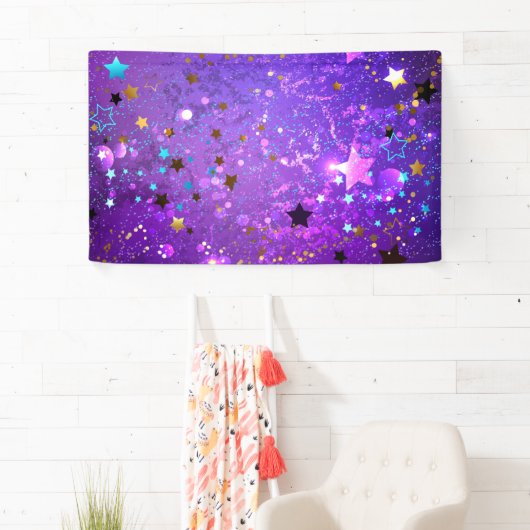 Lila Hintergrund mit Sternen Banner (Insitu)