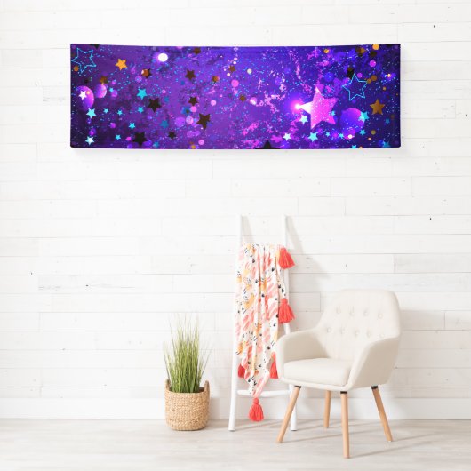 Lila Hintergrund mit Sternen Banner (Insitu)
