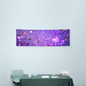 Lila Hintergrund mit Sternen Banner (Messeveranstaltung)