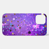 Lila Hintergrund mit Sternen Case-Mate iPhone Hülle (Rückseite (Horizontal))