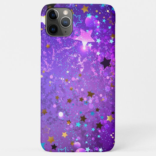 Lila Hintergrund mit Sternen Case-Mate iPhone Hülle (Rückseite)