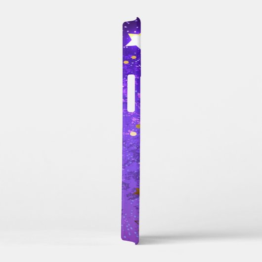 Lila Hintergrund mit Sternen Case-Mate iPhone Hülle (Rückseite / Rechts)