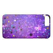 Lila Hintergrund mit Sternen Case-Mate iPhone Hülle (Rückseite (Horizontal))