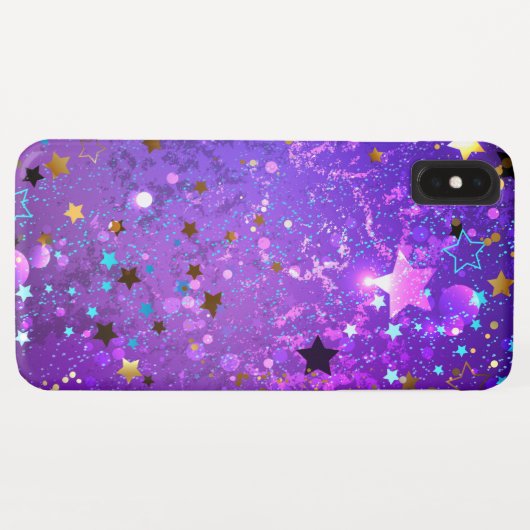 Lila Hintergrund mit Sternen Case-Mate iPhone Hülle (Rückseite (Horizontal))