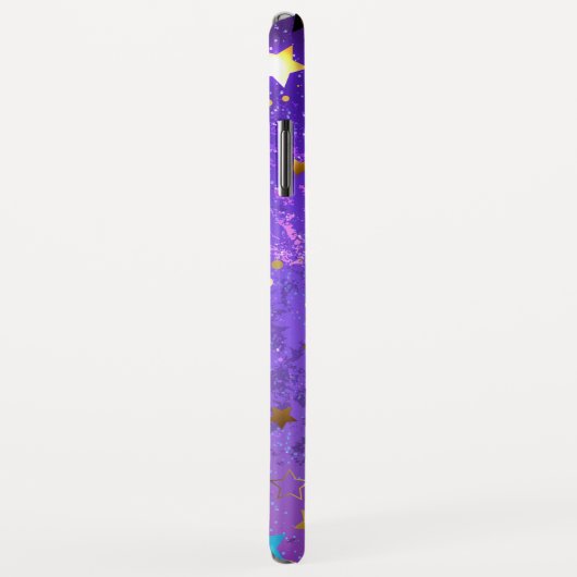 Lila Hintergrund mit Sternen Case-Mate iPhone Hülle (Hinten/Rechts)