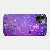 Lila Hintergrund mit Sternen Case-Mate iPhone Hülle (Rückseite (Horizontal))