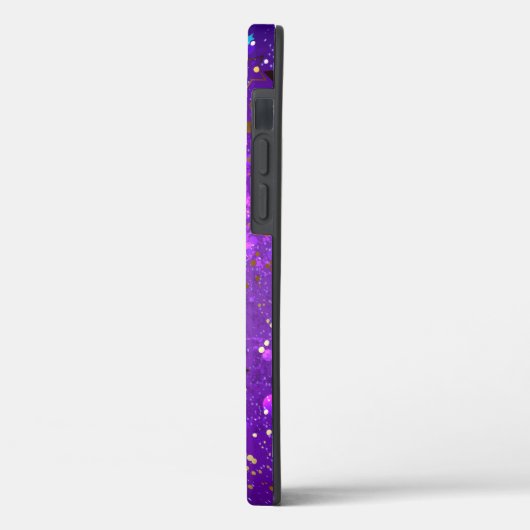 Lila Hintergrund mit Sternen Case-Mate iPhone Hülle (Rückseite / Links)