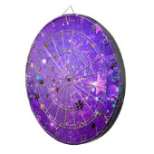 Lila Hintergrund mit Sternen Dartscheibe (Vorderseite rechts)