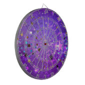 Lila Hintergrund mit Sternen Dartscheibe (Vorderseite Links)