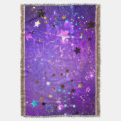 Lila Hintergrund mit Sternen Decke (Vorderseite Vertikal)