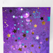 Lila Hintergrund mit Sternen Dreifach Gefaltete Karte (Innen Erste Seite)