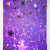 Lila Hintergrund mit Sternen Dreifach Gefaltete Karte (Innenseite Mitte)
