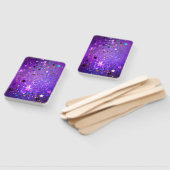 Lila Hintergrund mit Sternen Fächer (Non-assembled)