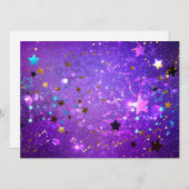 Lila Hintergrund mit Sternen Feiertagskarte (Vorne/Hinten)