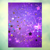 Lila Hintergrund mit Sternen Fensteraufkleber (Blatt 3)