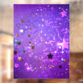 Lila Hintergrund mit Sternen Fensteraufkleber (Blatt 2)