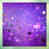 Lila Hintergrund mit Sternen Fensteraufkleber (Blatt 3)