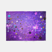 Lila Hintergrund mit Sternen Fleecedecke (Vorderseite (Horizontal))