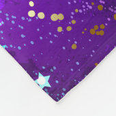 Lila Hintergrund mit Sternen Fleecedecke (Ecke)