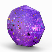 Lila Hintergrund mit Sternen Fotoblock (Rechts)