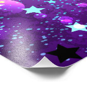 Lila Hintergrund mit Sternen Fotodruck (Ecke)