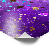 Lila Hintergrund mit Sternen Fotodruck (Ecke)