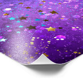 Lila Hintergrund mit Sternen Fotodruck (Ecke)