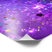 Lila Hintergrund mit Sternen Fotodruck (Ecke)