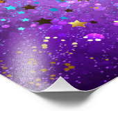 Lila Hintergrund mit Sternen Fotodruck (Ecke)