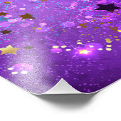 Lila Hintergrund mit Sternen Fotodruck (Ecke)