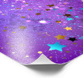 Lila Hintergrund mit Sternen Fotodruck (Ecke)