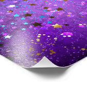 Lila Hintergrund mit Sternen Fotodruck (Ecke)