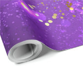 Lila Hintergrund mit Sternen Geschenkpapier (Rolleneckpunkt)