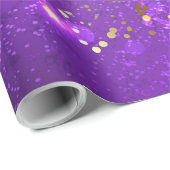 Lila Hintergrund mit Sternen Geschenkpapier (Rolleneckpunkt)