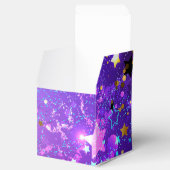 Lila Hintergrund mit Sternen Geschenkschachtel (Geöffnet)